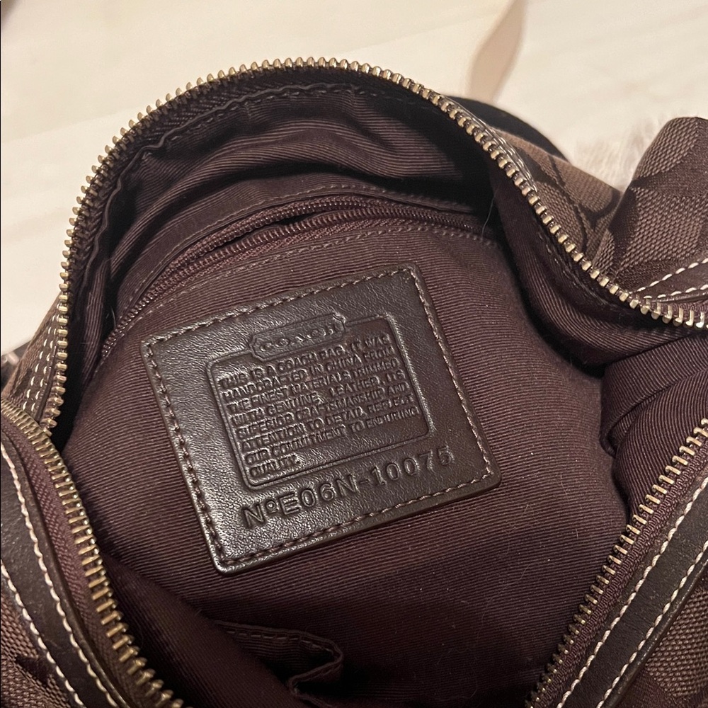 Coach Brown Patterned Shoulder Bag - Picture 4 of 4